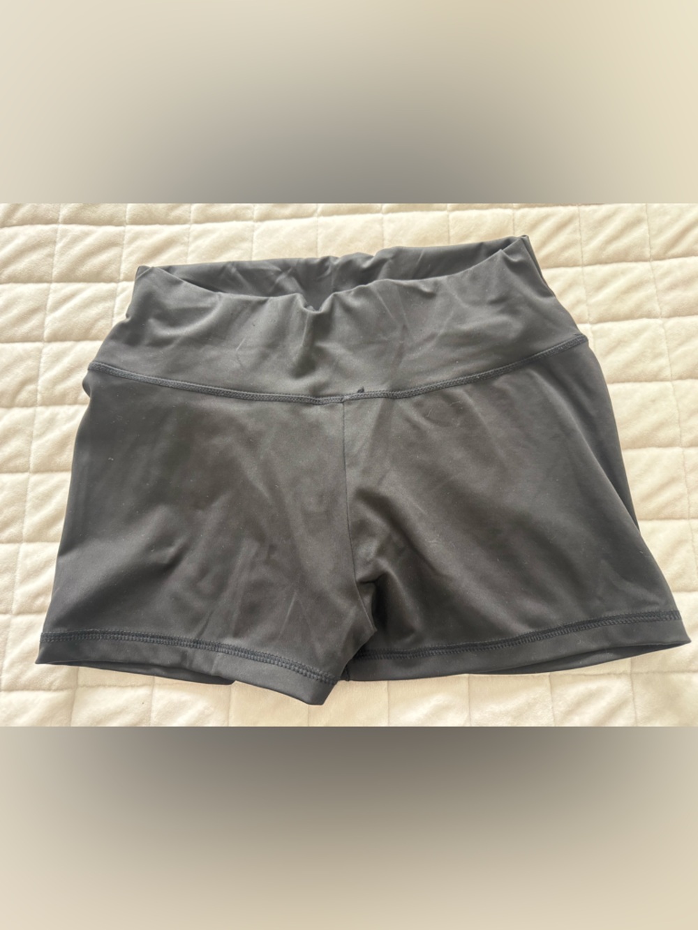 Black Athletic High-Waisted Active Shorts